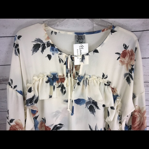 IVY JANE ANTHROPOLOGIE Small floral blouse NEW - Picture 2 of 8